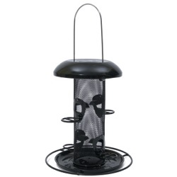 Heavy Duty Seed Feeder. A strong & robust 24.5cm black hanging seed feeder with 4 feeding ports