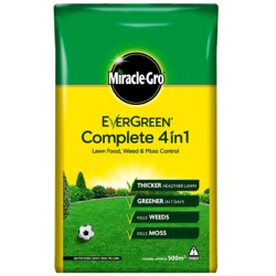 Miracle-Gro EverGreen Complete 4 in 1 feeds your lawn whilst also working to kill weeds and control moss. 