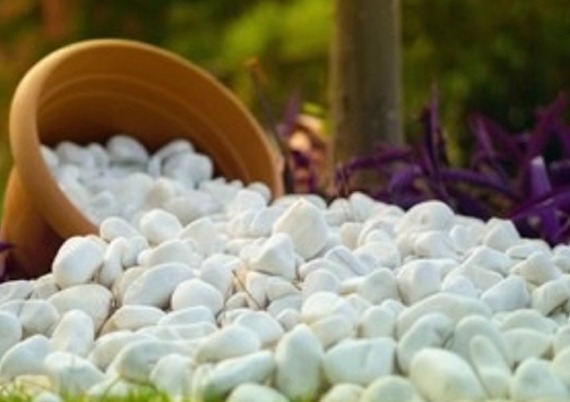 Decorative stones for borders paths and top dressing pots